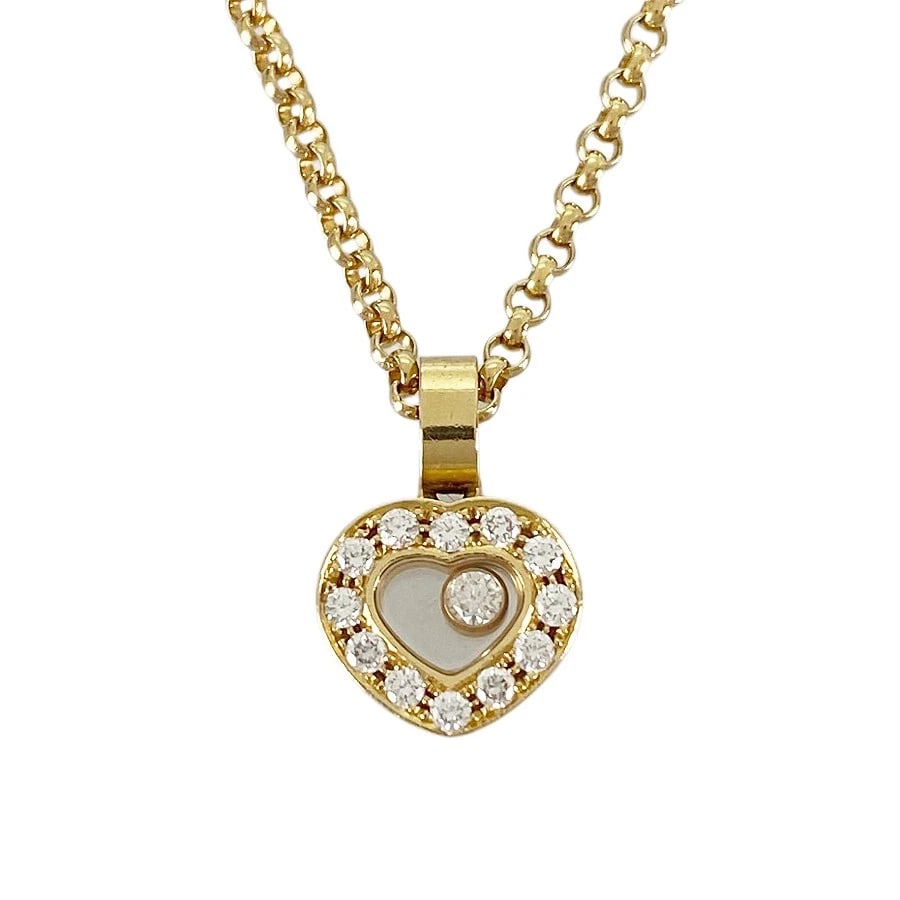 CHOPARD YELLOW GOLD DIAMOND NECKLACE: Chopard Yellow gold Diamond Necklace Brand: Chopard Type/Style: Necklace Material: 18K Yellow Gold, Main Stone/Creation Natural Color: Gold Size: Top size (not including Vatican):9.2mm×10.4mm
