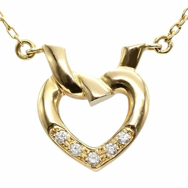 DIOR HEART DIAMOND 18K YG NECKLACE: Dior Heart Diamond 18K YG Necklace Brand: Dior Type/Style: Necklace Material: K18YG Color: YG Size: Length: approx. cm38.5/42cm Top: approx. W11mm x H13mm Accessories: None Accessories Notice: When