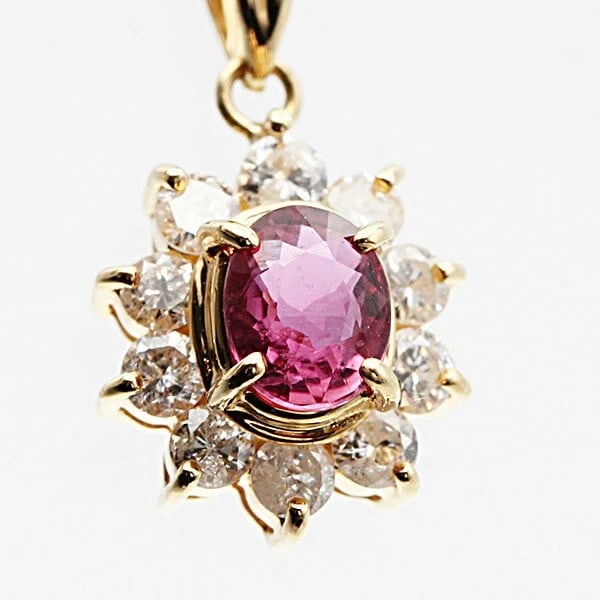 18K YG RUBY DIAMOND NECKLACE - 3