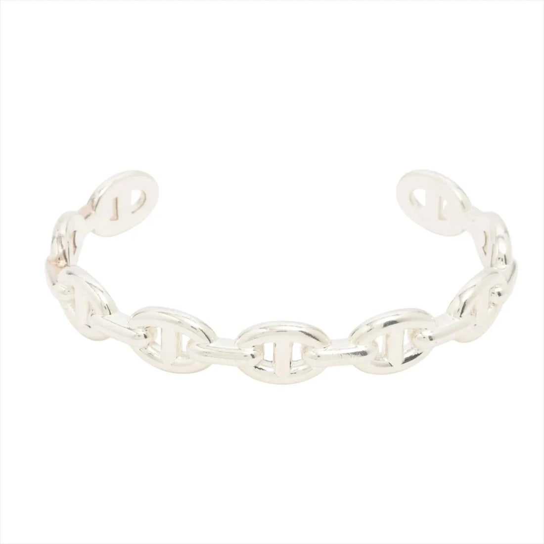 HERMES CHAINE D'ANCRE ENCHAINEE BANGLE: Hermes Chaine d'Ancre Enchainee Bangle Brand: Hermès Type/Style: Bracelet Material: 925 Color: Silver Size: (CM) Bracelet length:16 (Inch) Bracelet Length:6.3inch Accessories: None Accesso