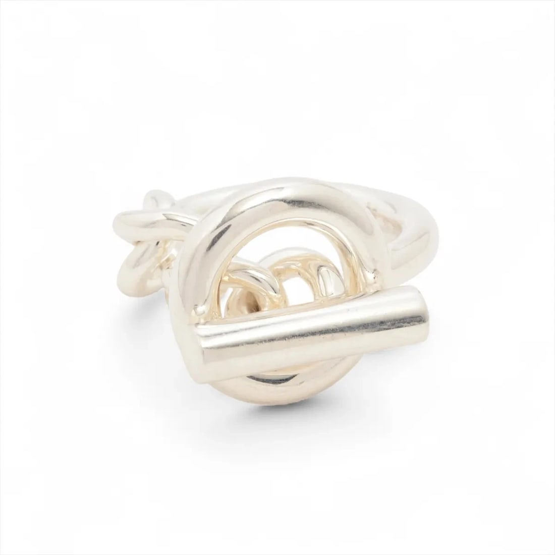 HERMES CROISET RING: Hermes Croiset Ring Brand: Hermès Type/Style: Ring Material: 925 Color: Silver Size: 6 US Accessories: None Accessories Notice: When purchasing pre-owned goods, please refer to the photos of the