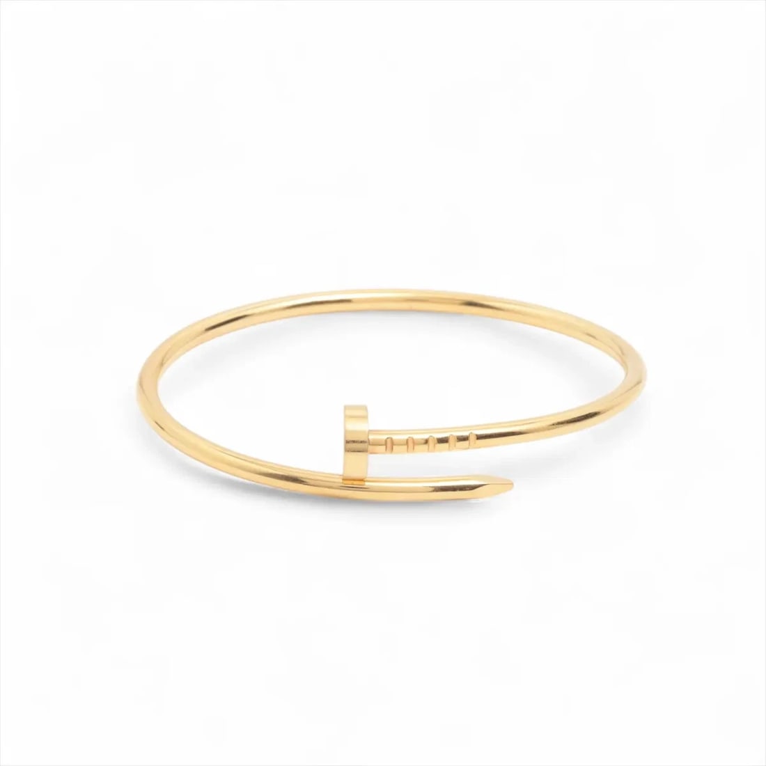 CARTIER JUSTE UN CLOU SM BRACELET 750(YG): Cartier Juste un Clou SM Bracelet 750(YG) Brand: Cartier Type/Style: Bracelet Material: 750(YG) Color: Not Specified Size: 5.5 - 5.75 US Accessories: None Accessories Notice: When purchasi