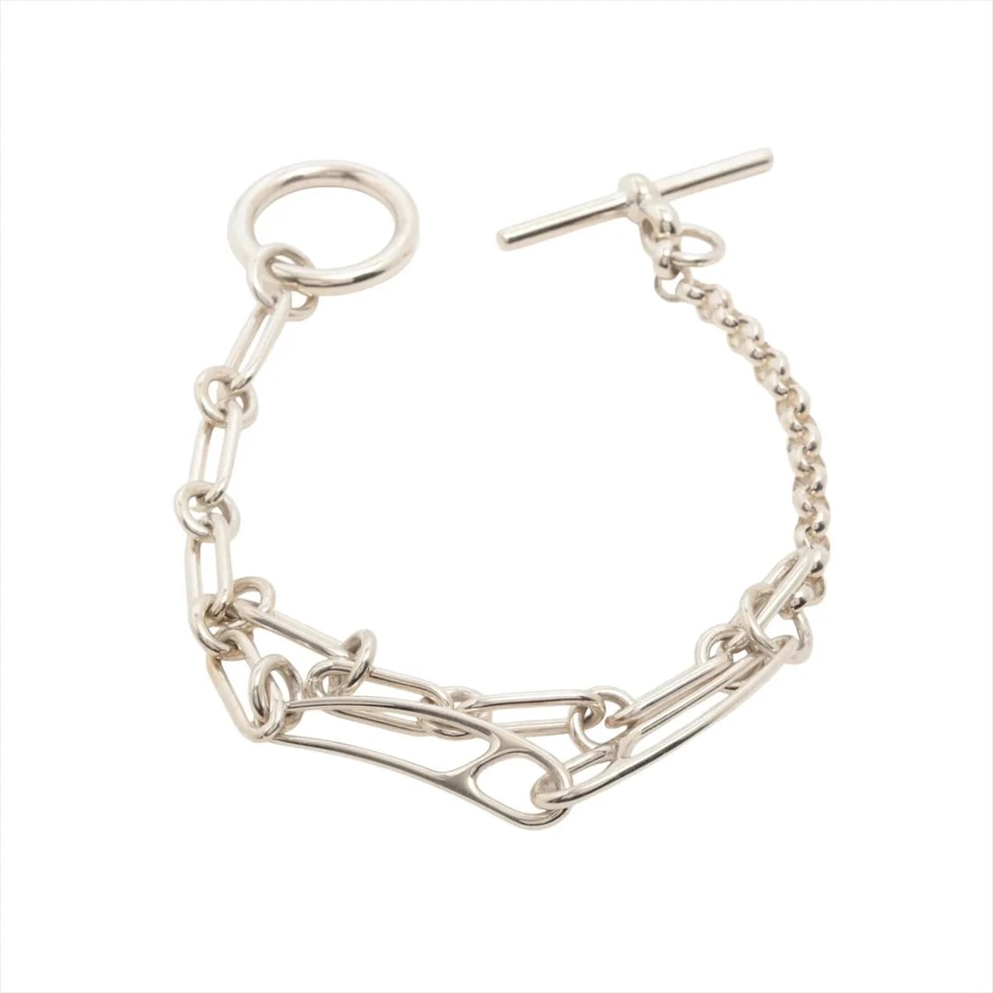 HERMES CHAINE D'ANCRE PUNKS BRACELET: Hermes Chaine d'Ancre punks Bracelet Brand: Hermès Type/Style: Bracelet Material: 925 Color: Silver Size: (CM) Bracelet length:16.5 (Inch) Bracelet Length:6.5inch Accessories: None Accessories