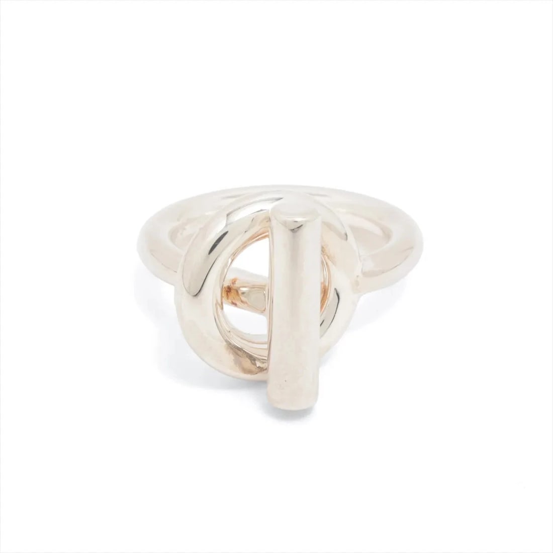 HERMES ECHAPPEE RING: Hermes Echappee Ring Brand: Hermès Type/Style: Ring Material: 925 Color: Silver Size: 6 US Accessories: None Accessories Notice: When purchasing pre-owned goods, please refer to the photos of the