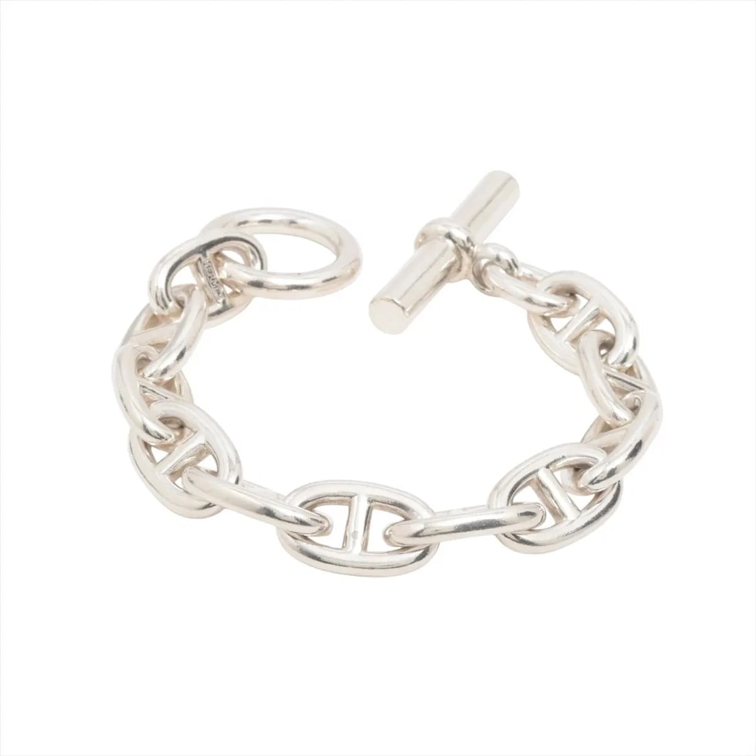 HERMES CHAINE D'ANCRE TGM BRACELET: Hermes Chaine d'Ancre TGM Bracelet Brand: Hermès Type/Style: Bracelet Material: 925 Color: Silver Size: (CM) Bracelet length:16.5 (Inch) Bracelet Length:6.5inch Accessories: None Accessories Notice: