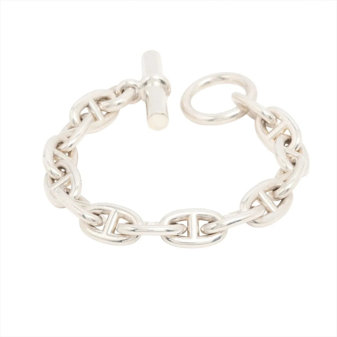 HERMES CHAINE D'ANCRE MM BRACELET: Hermes Chaine d'Ancre MM Bracelet Brand: Hermès Type/Style: Bracelet Material: 18k Pink Gold Color: Not Specified Size: (CM) Bracelet length:15 (Inch) Bracelet Length:5.9inch Accessories: None