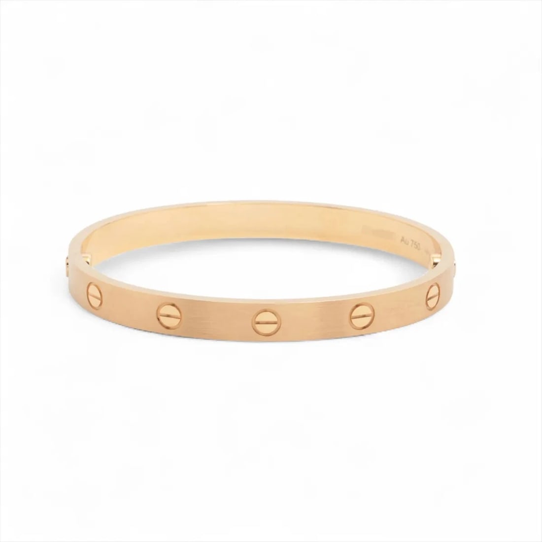 CARTIER LOVE BRACELET BRUSHED FINISH WITH SCREWDRIVER: Cartier Love Bracelet brushed finish With screwdriver Brand: Cartier Type/Style: Bracelet Material: 750(YG) Color: Not Specified Size: (CM) Bracelet length:16.1 (Inch) Bracelet Length:6.3inch Acce