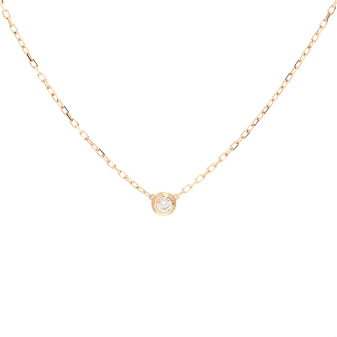 CARTIER D'AMOUR SM DIAMOND NECKLACE: Cartier D'amour SM diamond Necklace Brand: Cartier Type/Style: Necklace Material: 18k Pink Gold, Main Stone/Creation Natural Color: Not Specified Size: (CM) Chain length:41 (Inch) Chain