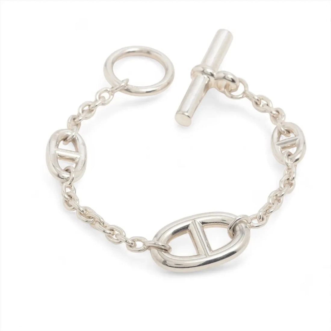 HERMES CHAINE D'ANCRE FARANDOLE BRACELET: Hermes Chaine d'Ancre Farandole Bracelet Brand: Hermès Type/Style: Bracelet Material: 925 Color: Silver Size: (CM) Bracelet length:14.5 (Inch) Bracelet Length:5.7inch Accessories: None Accessories