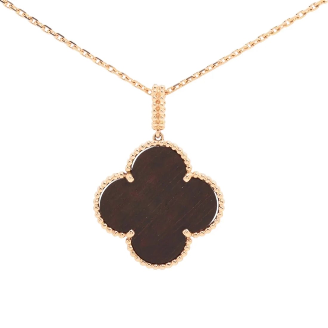 VAN CLEEF & ARPELS MAGIC ALHAMBRA LONG WOOD NECKLACE: Van Cleef & Arpels Magic Alhambra Long Wood Necklace Brand: Van Cleef & Arpels Type/Style: Necklace Material: 750 PG Color: Not Specified Size: (CM) Chain length:90.5 (Inch) Chain Length:35.6inch