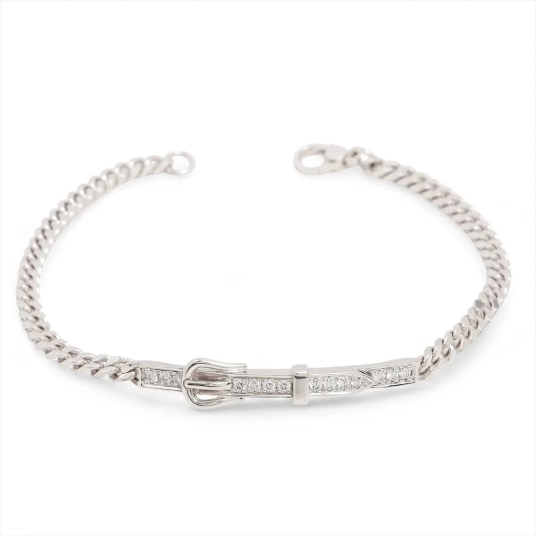 HERMES ETRIVIERE GOURMET DIAMOND BRACELET: Hermes Etriviere Gourmet diamond Bracelet Brand: Hermès Type/Style: Bracelet Material: 750(WG), Main Stone/Creation Natural Color: Not Specified Size: (CM) Bracelet length:16.5 (Inch) Bracelet