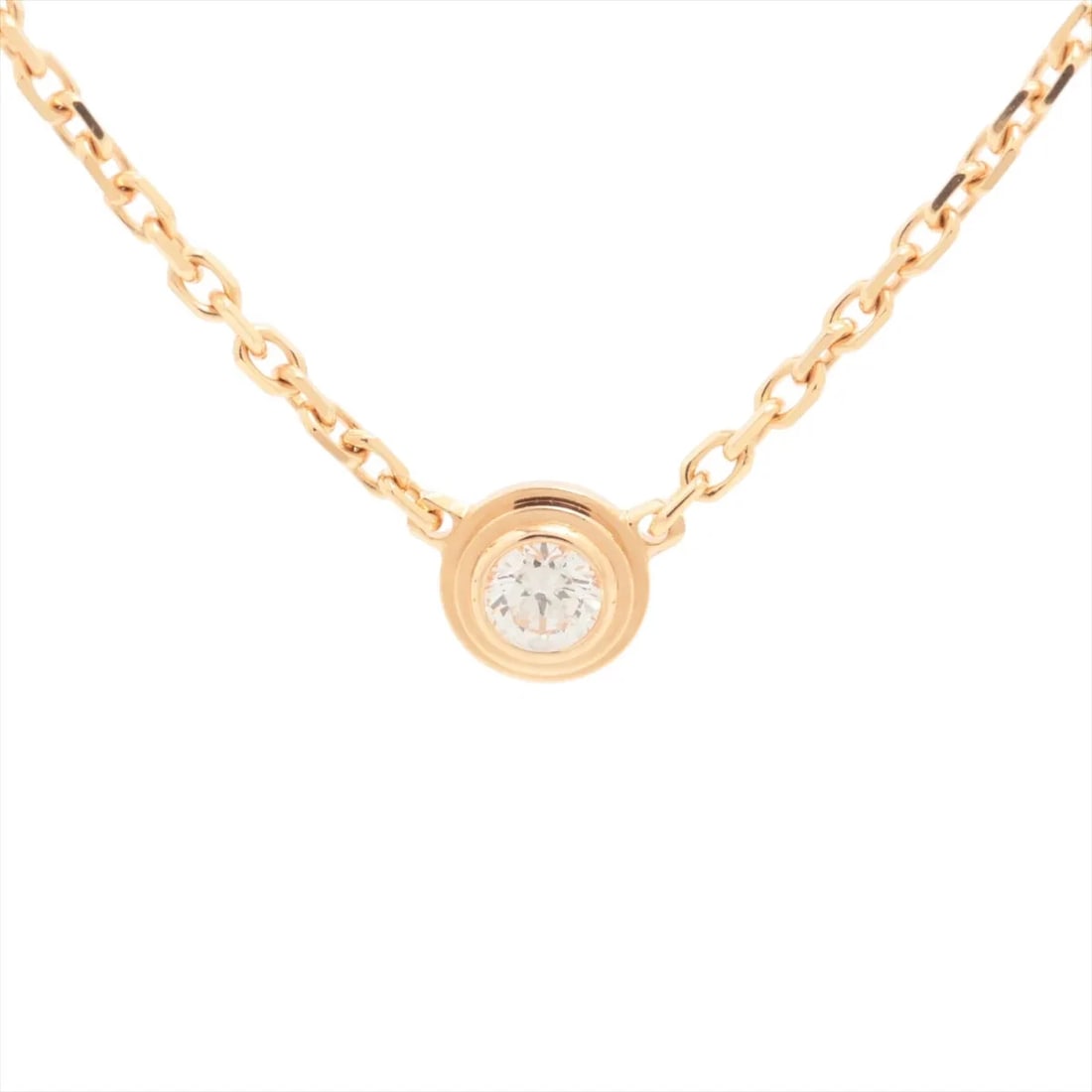 CARTIER D'AMOUR DIAMOND NECKLACE 750(PG): Cartier D'amour diamond Necklace 750(PG) Brand: Cartier Type/Style: Necklace Material: 750(PG), Main Stone/Creation Natural Color: Not Specified Size: (CM) Chain length:41.3 (Inch) Chain