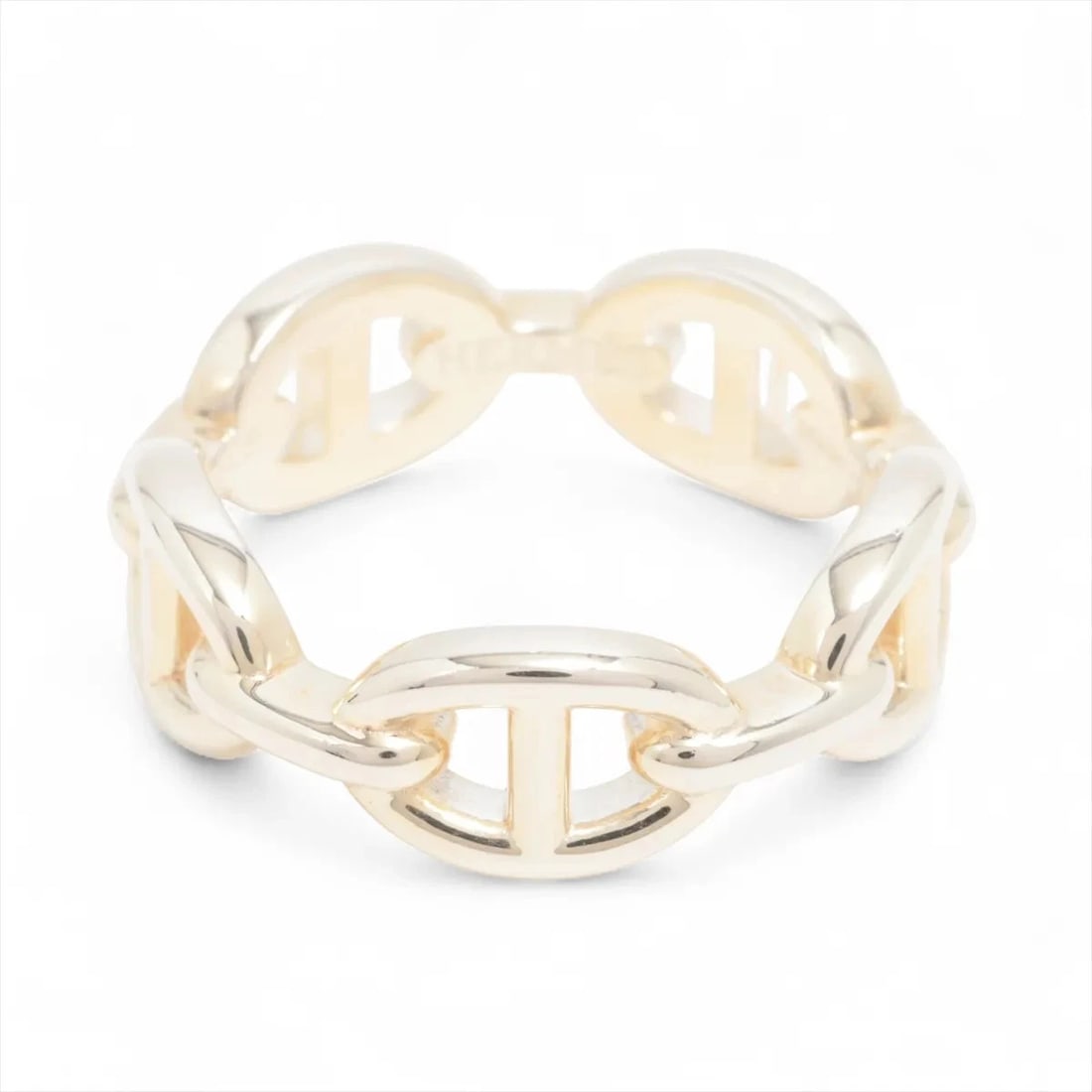 HERMES CHAINE D'ANCRE ENCHAINEE RING: Hermes Chaine d'Ancre Enchainee Ring Brand: Hermès Type/Style: Ring Material: 925 Color: Silver Size: 6.75 - 7 US Accessories: None Accessories Notice: When purchasing pre-owned goods, please refer