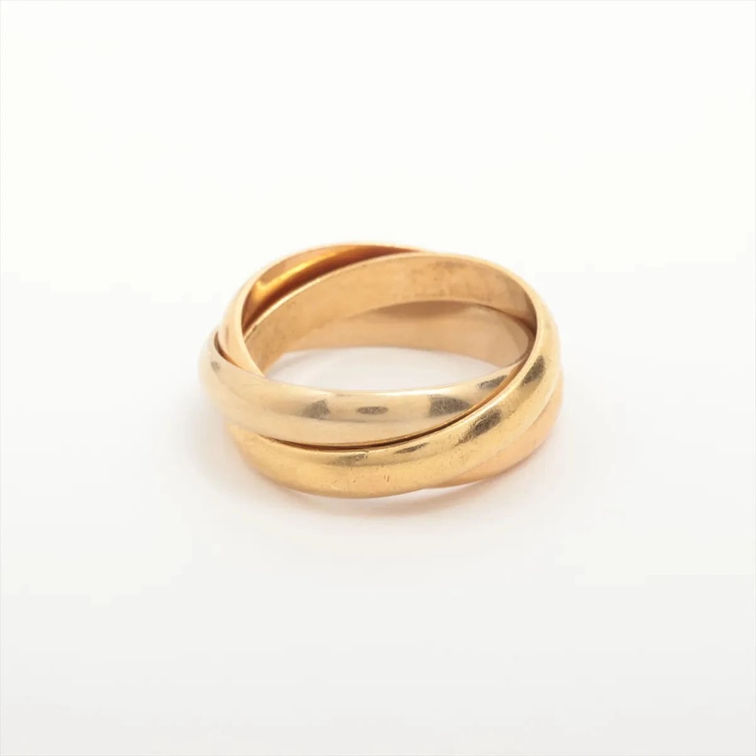 CARTIER TRINITY RING 750: Cartier Trinity Ring 750 Brand: Cartier Type/Style: Ring Material: 750(YG×PG×WG) Color: Not Specified Size: 6 US Accessories: None Accessories Notice: When purchasing pre-owned goods, plea