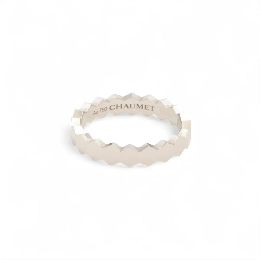 CHAUMET BE MY LOVE HONEYCOMB RING: Chaumet Be My Love honeycomb Ring Brand: Chaumet Type/Style: Ring Material: 18k White Gold Color: Not Specified Size: 7.25 - 7.5 US Accessories: None Accessories Notice: When purchasing pre-owned