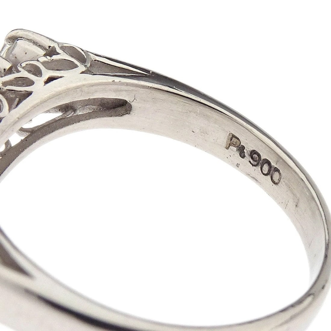 RING PT900 DIAMOND SILVER - 3