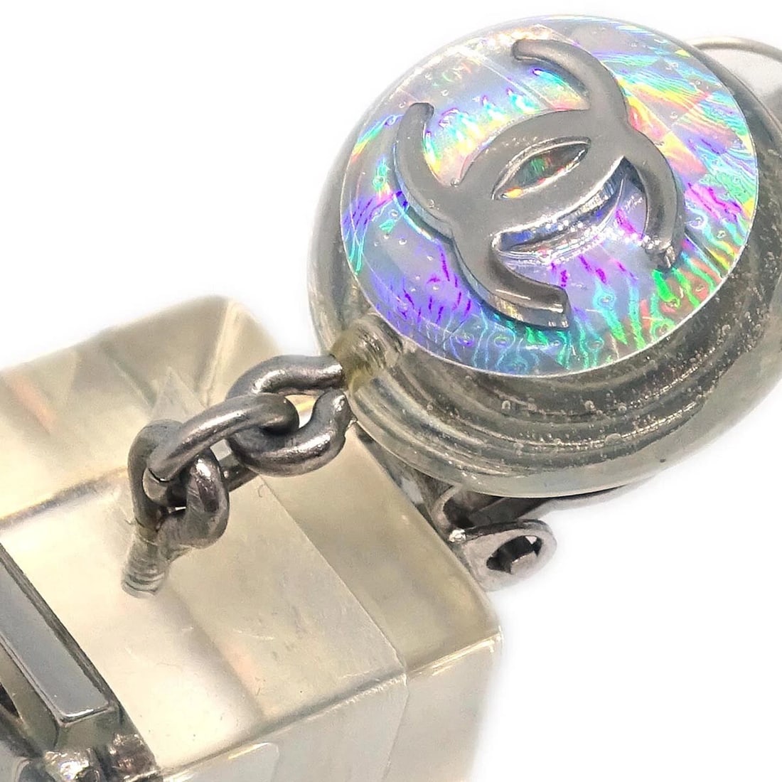 CHANEL DANGLE CUBE EARRINGS - 3