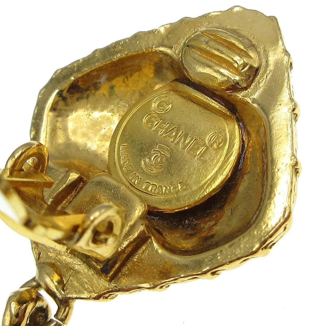 CHANEL QUILTED BOW DANGLE EARRINGS - 5