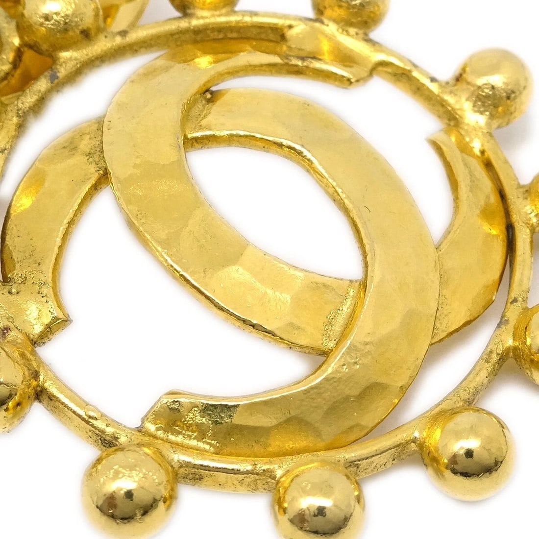 CHANEL GOLD DANGLE EARRINGS - 2