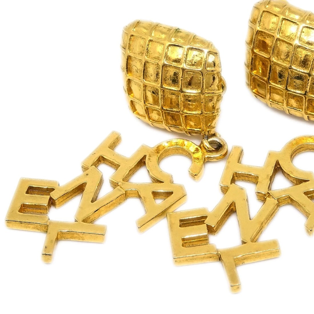 CHANEL GOLD DANGLE EARRINGS - 2