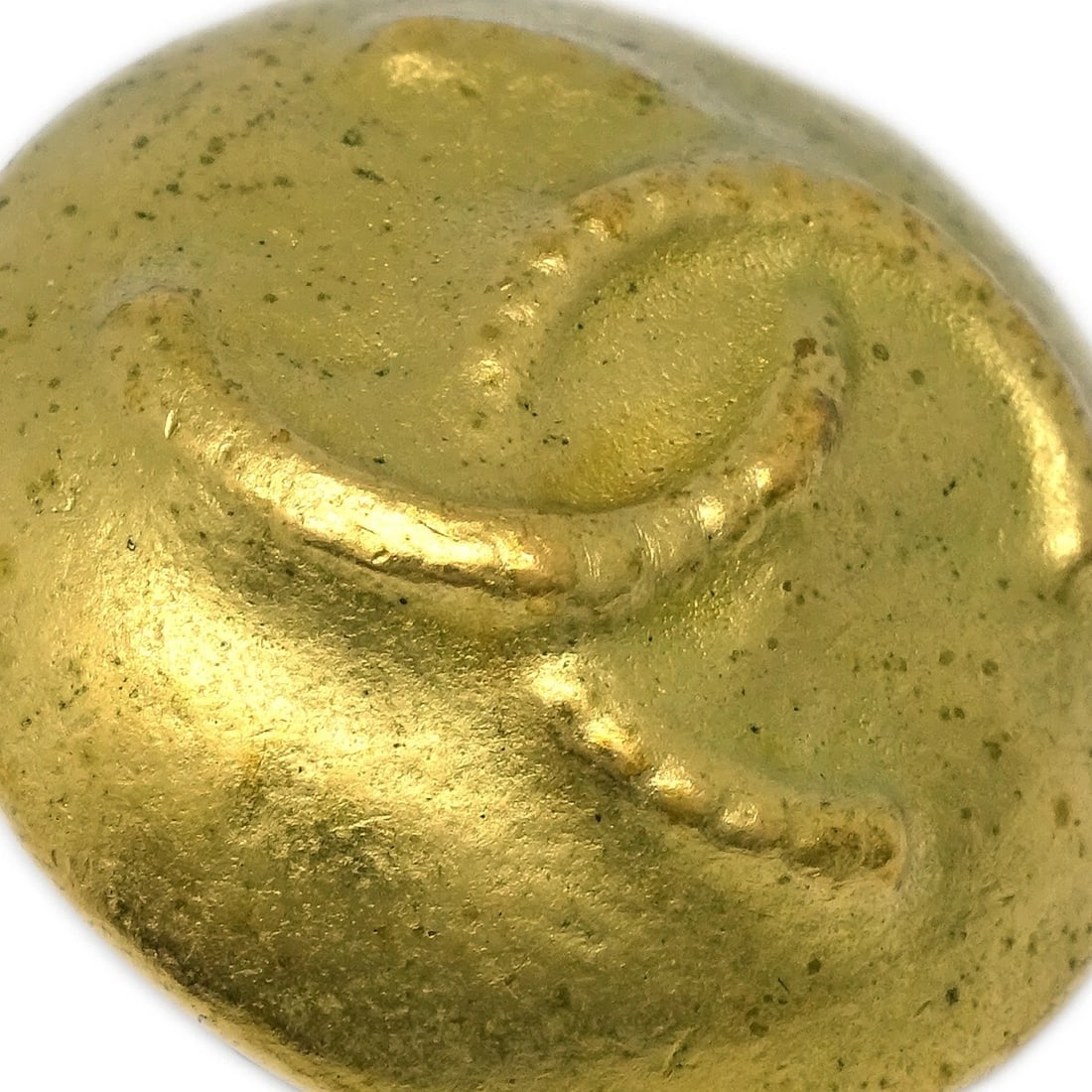 CHANEL BUTTON EARRINGS GOLD - 2