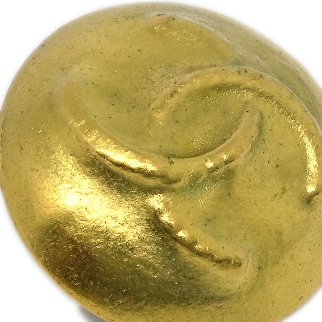 CHANEL BUTTON EARRINGS GOLD - 2