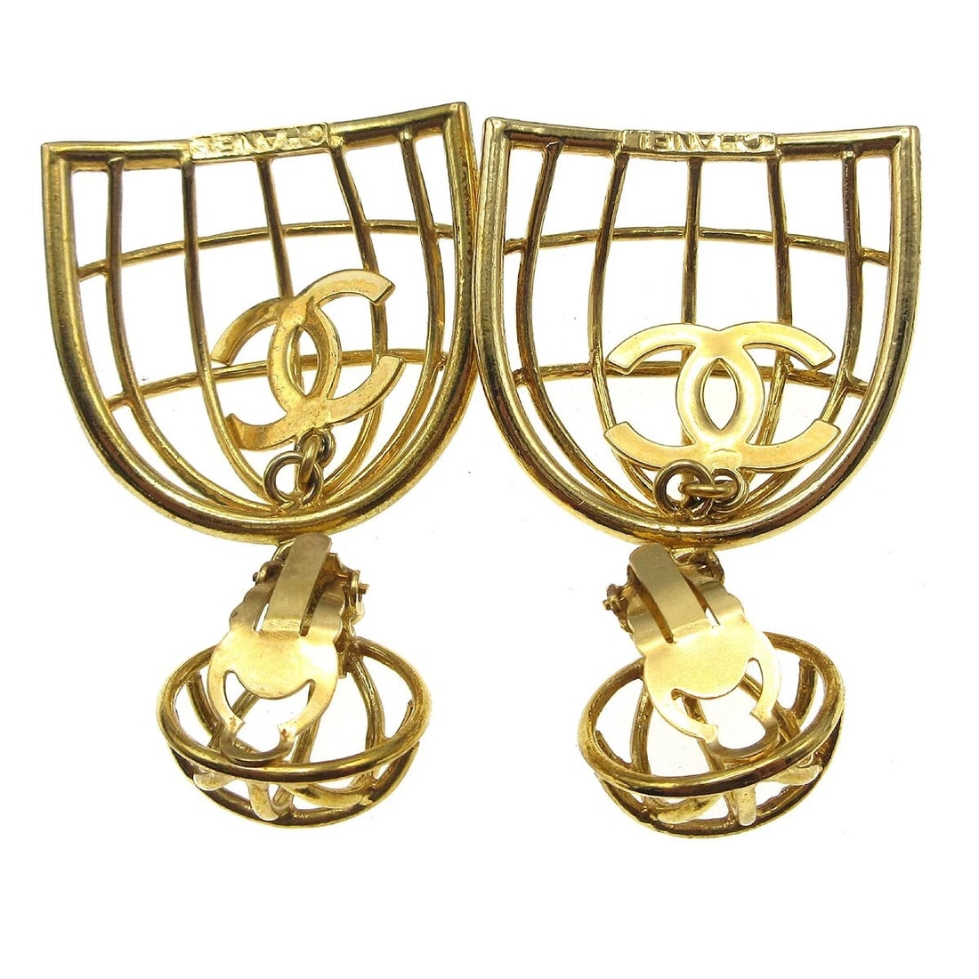 CHANEL EARRINGS GOLD - 2