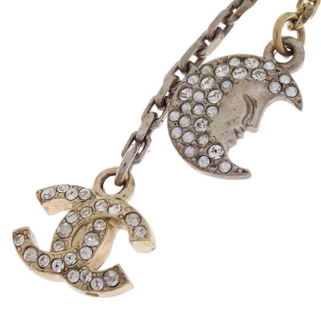 CHANEL EARRINGS SILVER RHINESTONE - 2