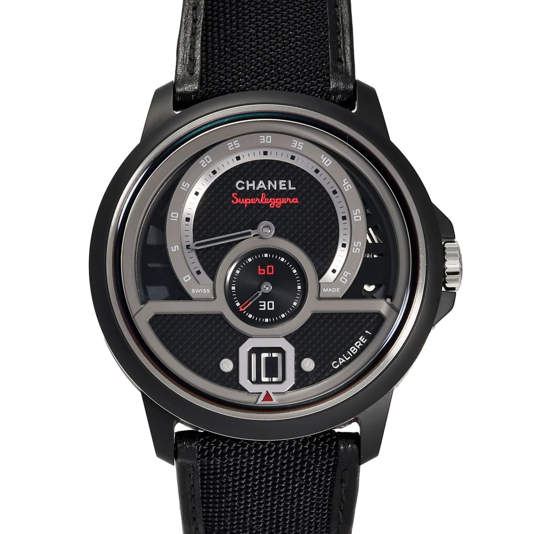 CHANEL OTHER MONSIEUR DE CHANEL SUPERLEGGERA BLACK DIAL WATCH: CHANEL Other Monsieur de Chanel Superleggera black Dial Watch Brand: CHANEL Type: Wristwatch Material: ceramic stainless Color: Dial color black Size: Bracelet size: 20.0cm Case size: 41.0mm Acces