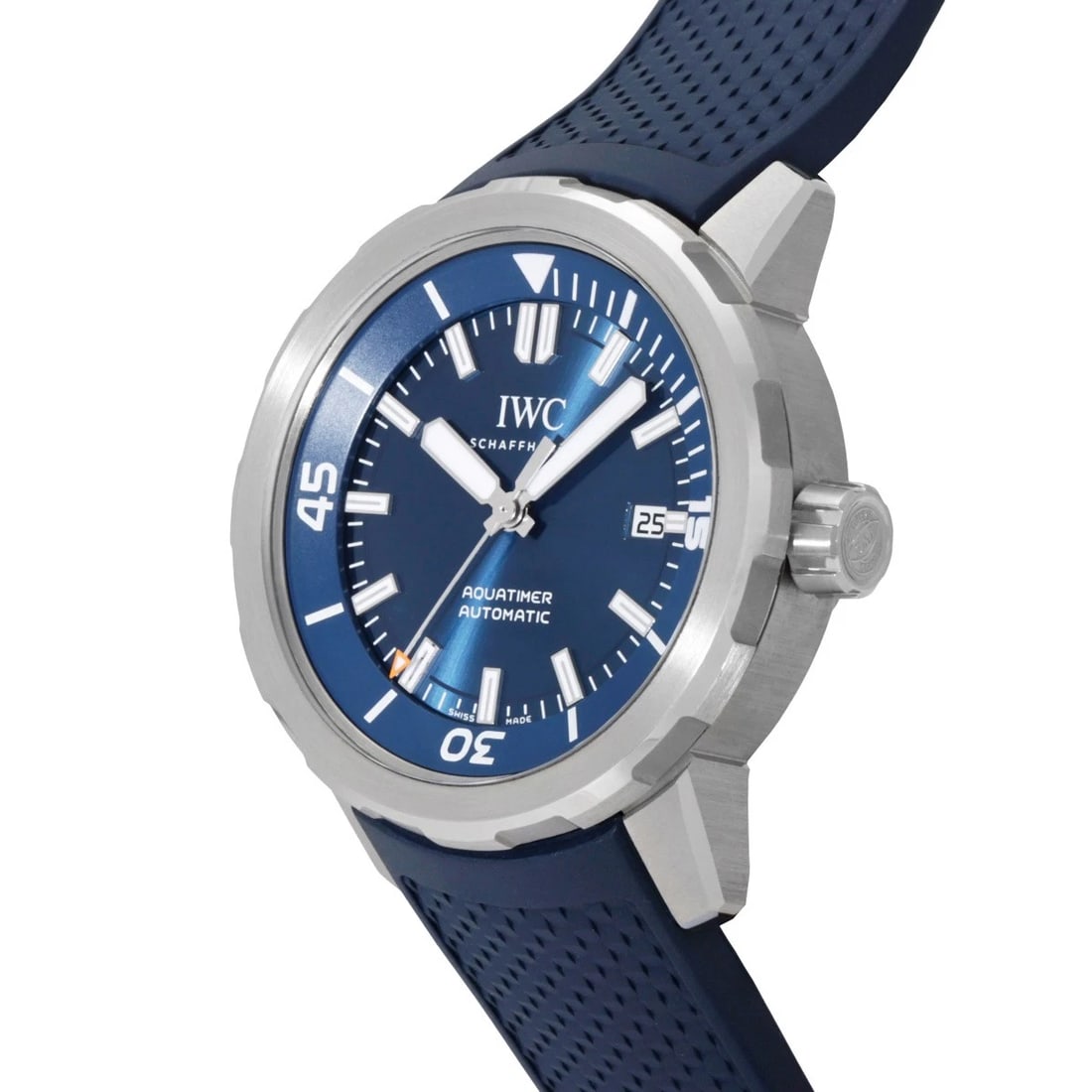 IWC AQUA TIMER AUTOMATIC BLUE DIAL WATCH - 4