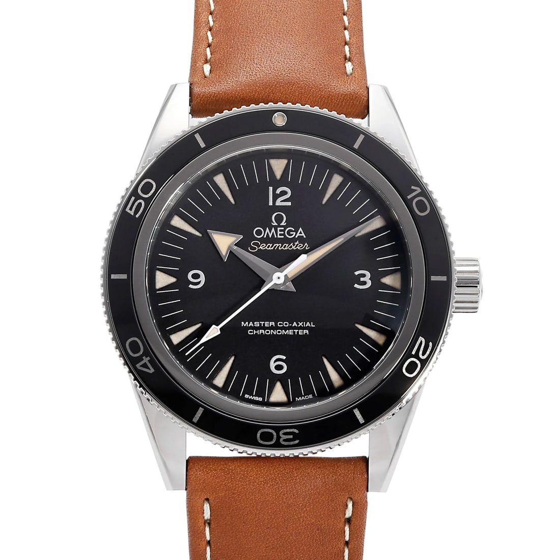 OMEGA SEAMASTER MASTER COAXIAL BLACK DIAL WATCH: OMEGA Seamaster Master Coaxial black Dial Watch Brand: OMEGA Type: Wristwatch Material: stainless calf Color: Dial color black Size: Bracelet size: 22.0cm Case size: 41.0 x 41.0 mm Accessories: No