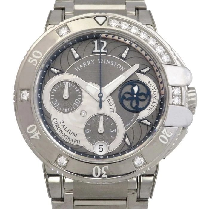 HARRY WINSTON OCEAN SPORTS CHRONOGRAPH GRAY DIAL WATCH: HARRY WINSTON Ocean Sports chronograph gray Dial Watch Brand: HARRY WINSTON Type: Wristwatch Material: ZARIUM DIAMOND Color: Dial color gray Size: Case size: 38.0mm Accessories: None Acces