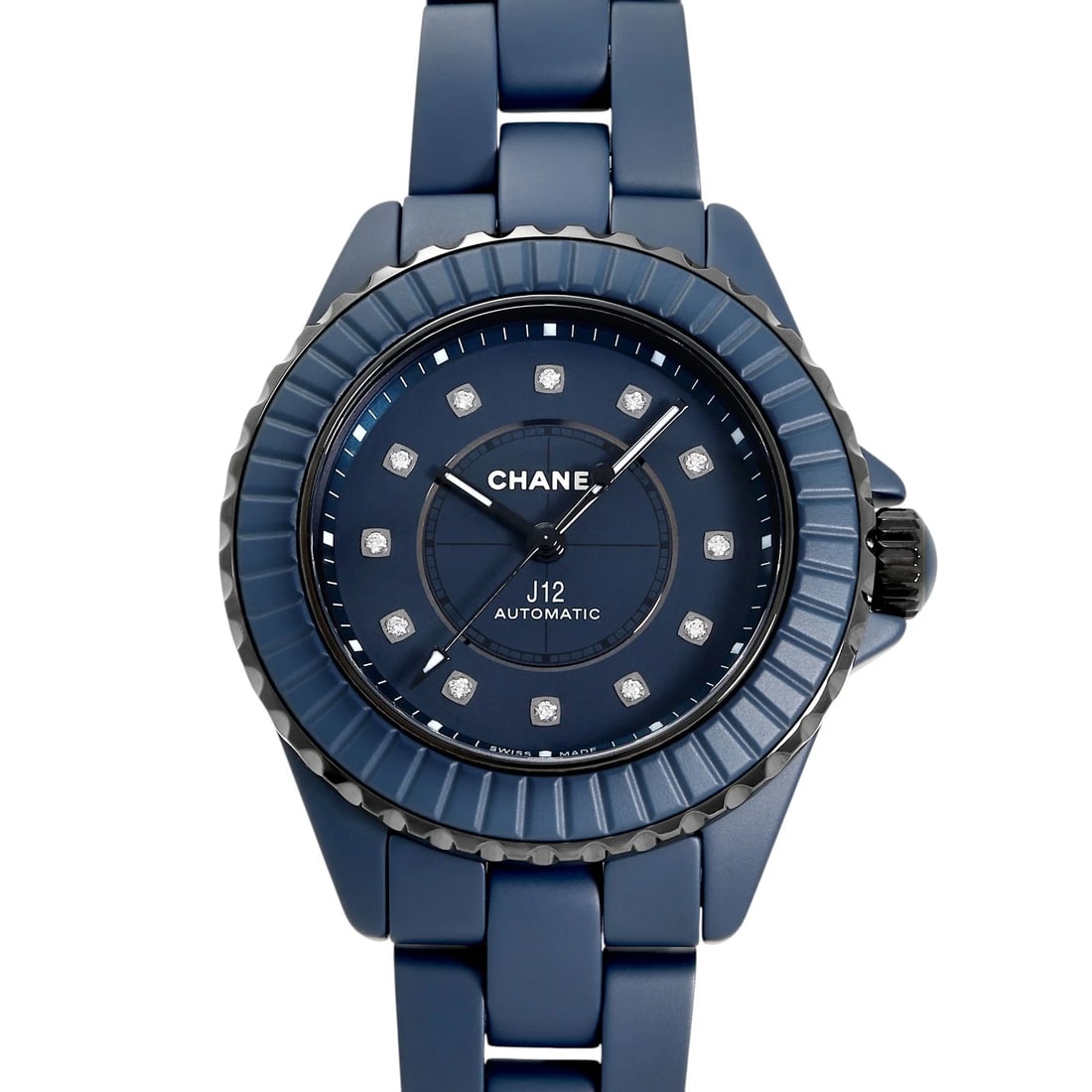CHANEL BLUE BLUE DIAL WATCH: CHANEL BLUE blue Dial Watch Brand: CHANEL Type: Wristwatch Material: ceramic stainless ceramic stainless Color: Dial color blue Size: Bracelet size: 18.0cm Case size: 33.0mm Accessories: None