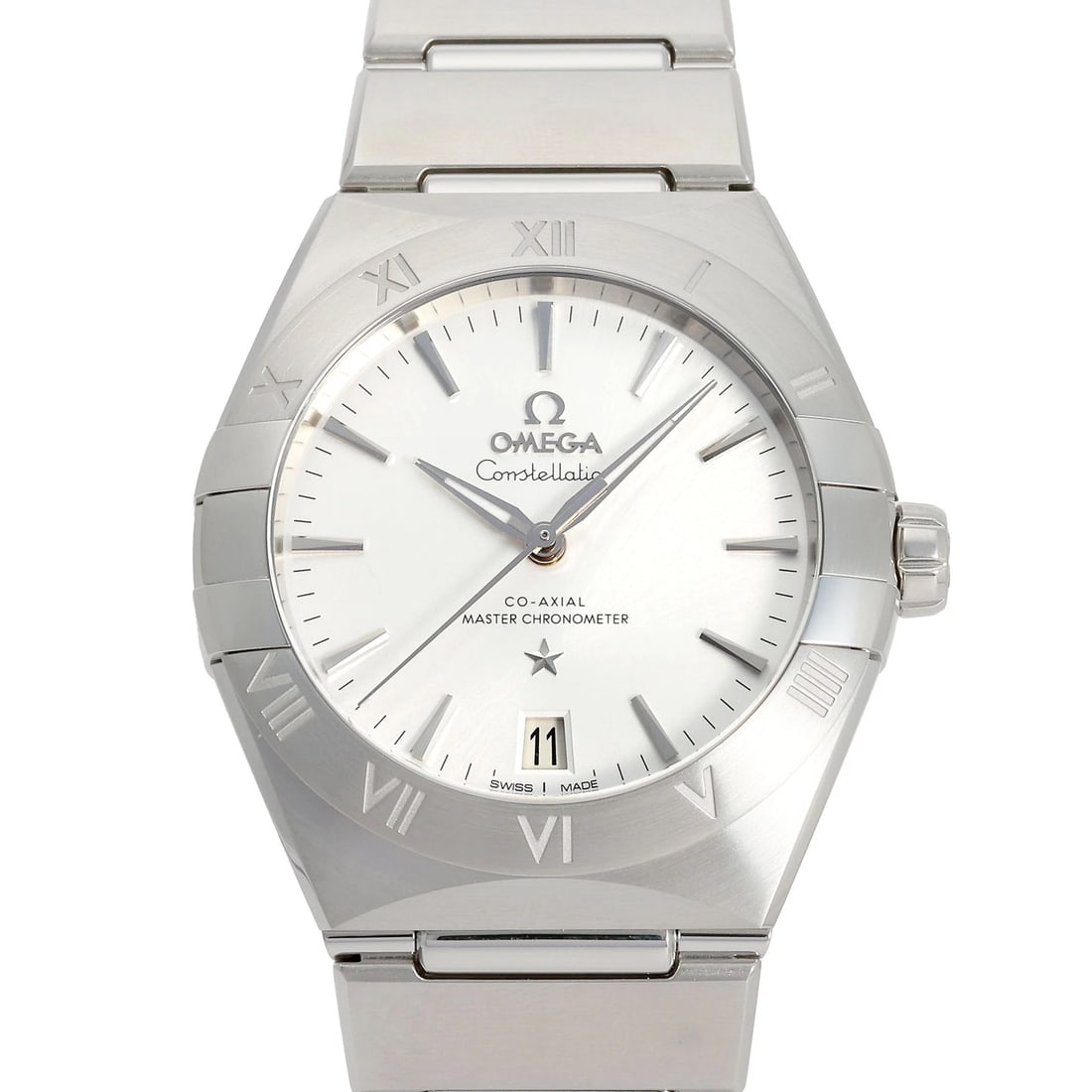 OMEGA CONSTELLATION SILVER DIAL WATCH: OMEGA Constellation Silver Dial Watch Brand: OMEGA Type: Wristwatch Material: stainless stainless Color: Dial color Silver Size: Bracelet size: 18.0cm Case size: 36.0mm Accessories: None A