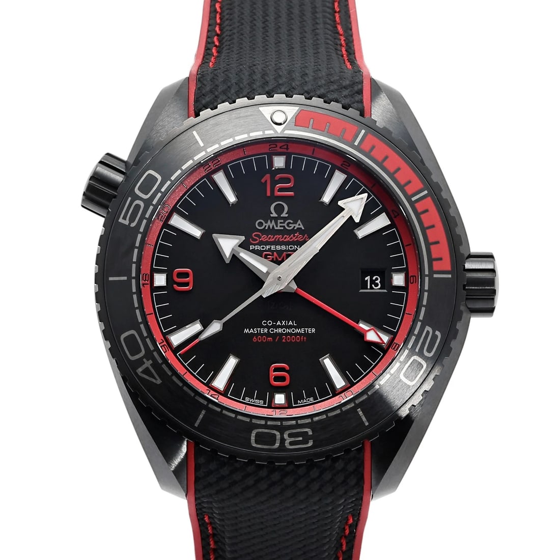 OMEGA SEAMASTER BLACK DIAL WATCH: OMEGA Seamaster black Dial Watch Brand: OMEGA Type: Wristwatch Material: ceramic fabric rubber Color: Dial color black Size: Bracelet size: 20.0cm Case size: 44.0mm Accessories: None Acces