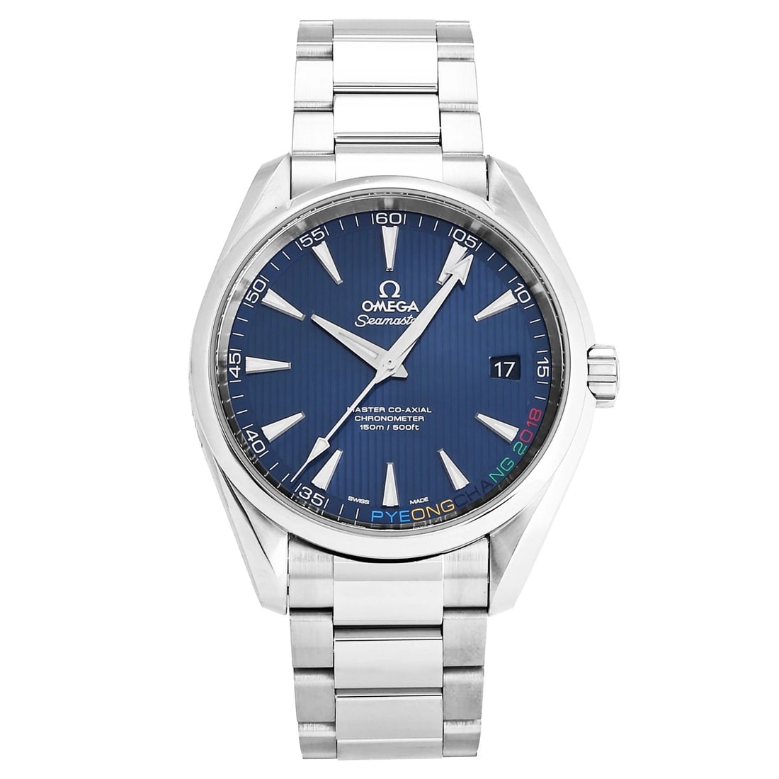 OMEGA SEAMASTER BLUE DIAL WATCH: OMEGA Seamaster blue Dial Watch Brand: OMEGA Type: Wristwatch Material: ss ss Color: Dial color blue Size: Case size: 41.5mm Accessories: None Accessories Notice: When purchasing pre-owned goods,