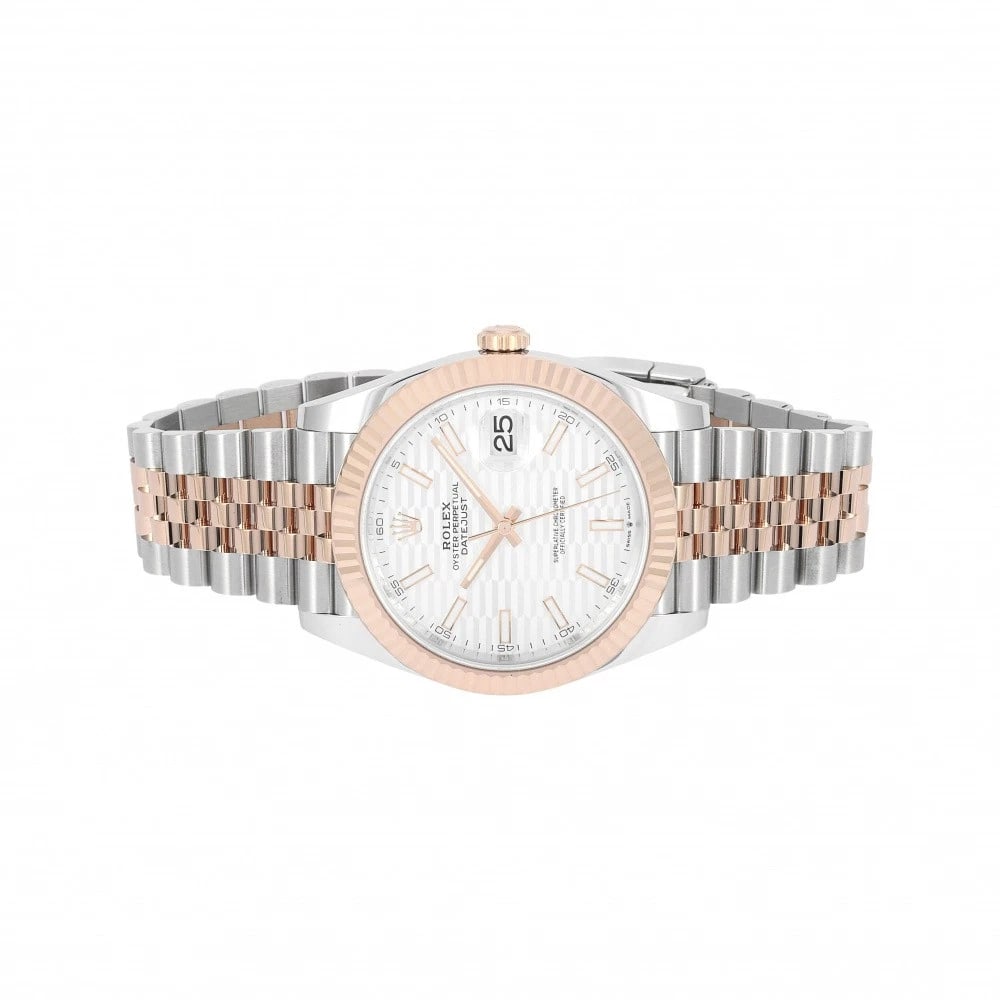 ROLEX DATEJUST SILVER/BAR DIAL WATCH - 2