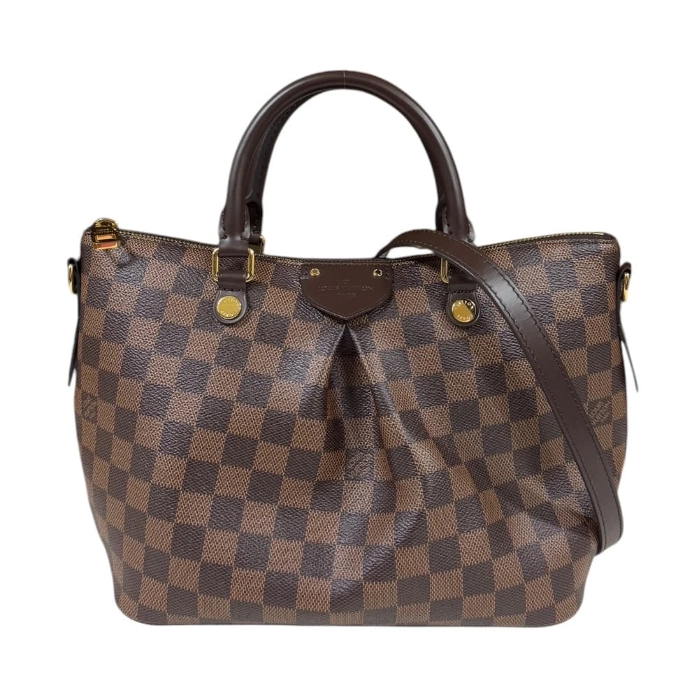 LOUIS VUITTON SHOULDER BAG DAMIER CANVAS 2WAY: LOUIS VUITTON Shoulder Bag Damier canvas 2WAY Brand: LOUIS VUITTON Type/Style: Shoulder Bag Material: Exterior Material Damier canvas Color: Exterior Color Brown Size: W9.8 x H8.1 x D4.7inch