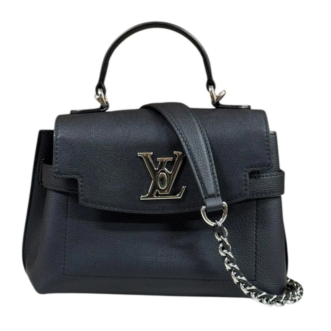LOUIS VUITTON SHOULDER BAG LEATHER 2WAY: LOUIS VUITTON Shoulder Bag leather 2way Brand: LOUIS VUITTON Type/Style: Shoulder Bag Material: Exterior Material leather Color: Exterior Color black / Noir Size: W9.1 x H6.3 x D3.9inch Handle:7.5inch