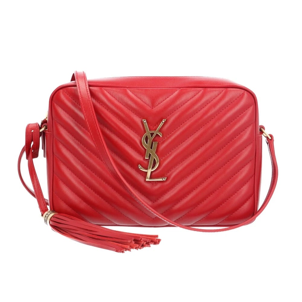 SAINT LAURENT SHOULDER BAG CROSS BODY LEATHER: SAINT LAURENT Shoulder Bag Cross Body leather Brand: SAINT LAURENT Type/Style: Shoulder Bag Material: Exterior Material leather Color: Exterior Color Red Size: W8.7 x H5.9 x D2.4inch Accessories: