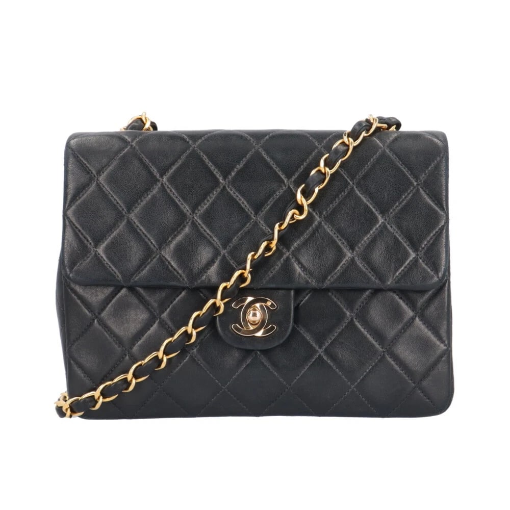 CHANEL SHOULDER BAG CROSS BODY LAMBSKIN: CHANEL Shoulder Bag Cross Body lambskin Brand: CHANEL Type/Style: Shoulder Bag Material: Exterior Material lambskin Color: Exterior Color black Size: W7.9 x H5.9 x D2.6inch Accessories: None <
