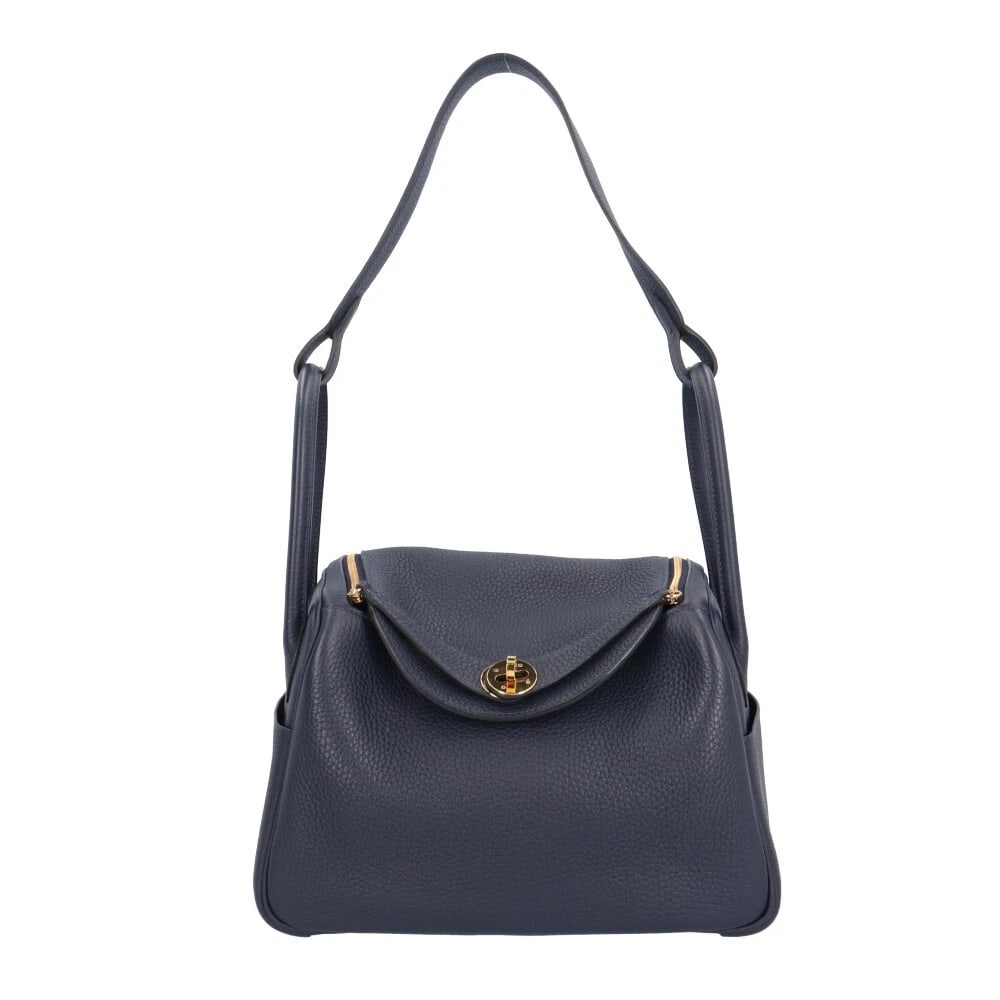 HERMES SHOULDER BAG LEATHER 2WAY: HERMES Shoulder Bag leather 2way Brand: HERMES Type/Style: Shoulder Bag Material: Exterior Material leather Color: Exterior Color Navy Size: W10.2 x H7.1 x D5.1inch Handle:11.8inch Accessories: No