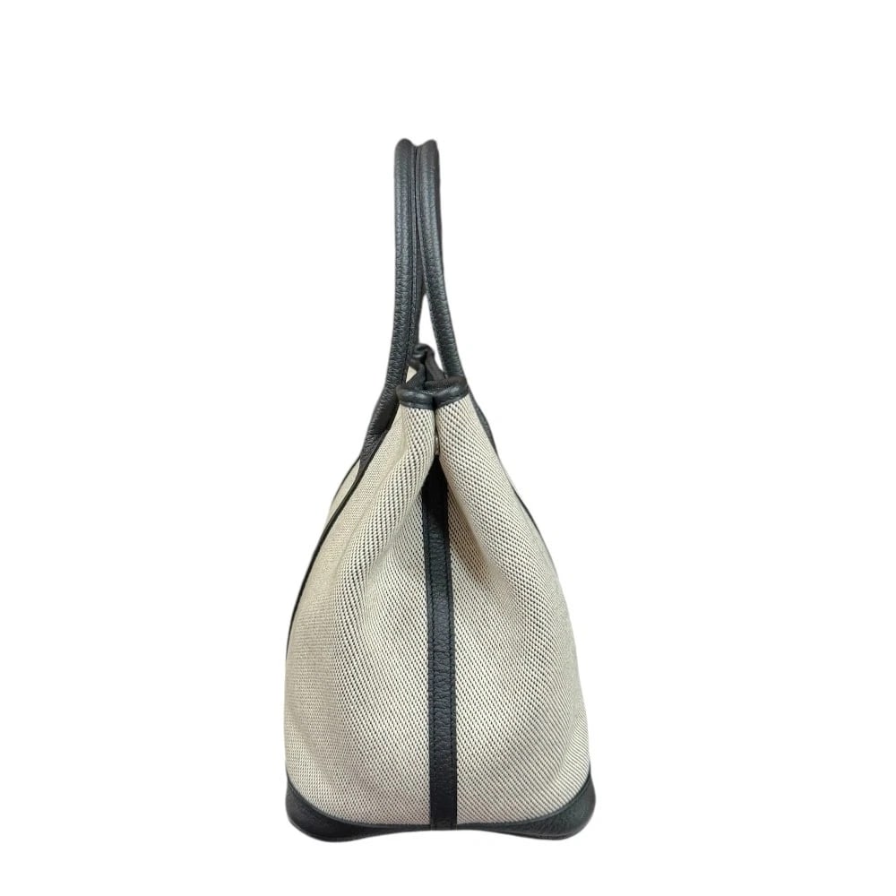 HERMES HANDBAG LEATHER CANVAS - 2