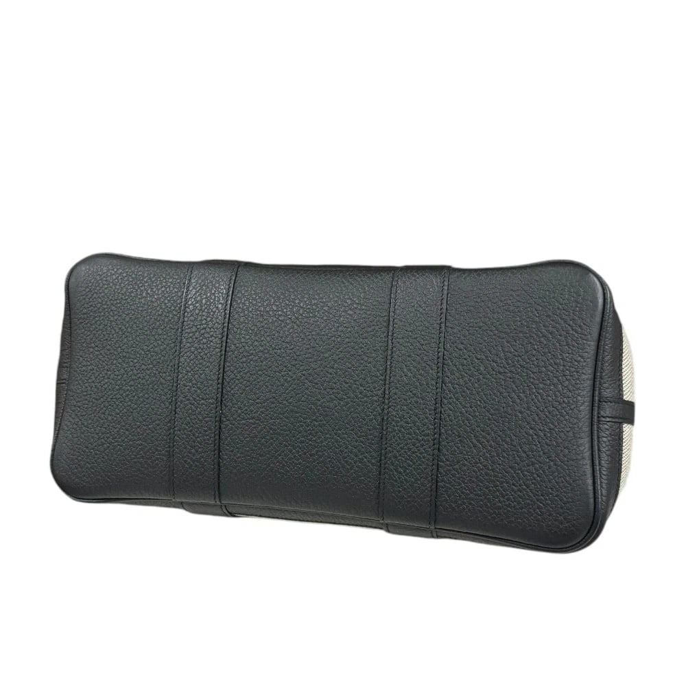 HERMES HANDBAG LEATHER CANVAS - 3