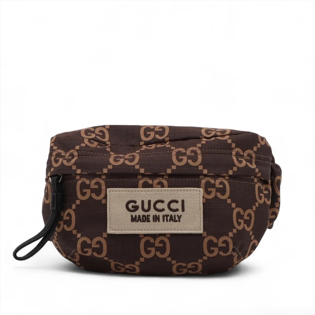 GUCCI GG NYLON NYLON & LEATHER WAIST BAG, WAIST BAG/CROSSBODY BAG: Gucci GG Nylon Nylon & Leather Waist Bag, Waist bag/Crossbody bag Brand: Gucci Type/Style: Waist bag/Crossbody bag Material: Nylon & Leather Color: Brown Size: Height:5.1inchLength:8.1inchDepth:1.6inc
