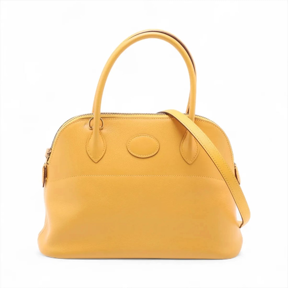 HERMES BOLIDE 27 VEAU EPSOM JAUNE HANDBAG: Hermes Bolide 27 Veau Epsom Jaune Handbag Brand: Hermès Type/Style: Hand bag Material: Veau Epsom Color: Jaune Size: Height:6.9inch Length:10.0inch Depth:3.7inch Handle height:4.1inch Accessories:
