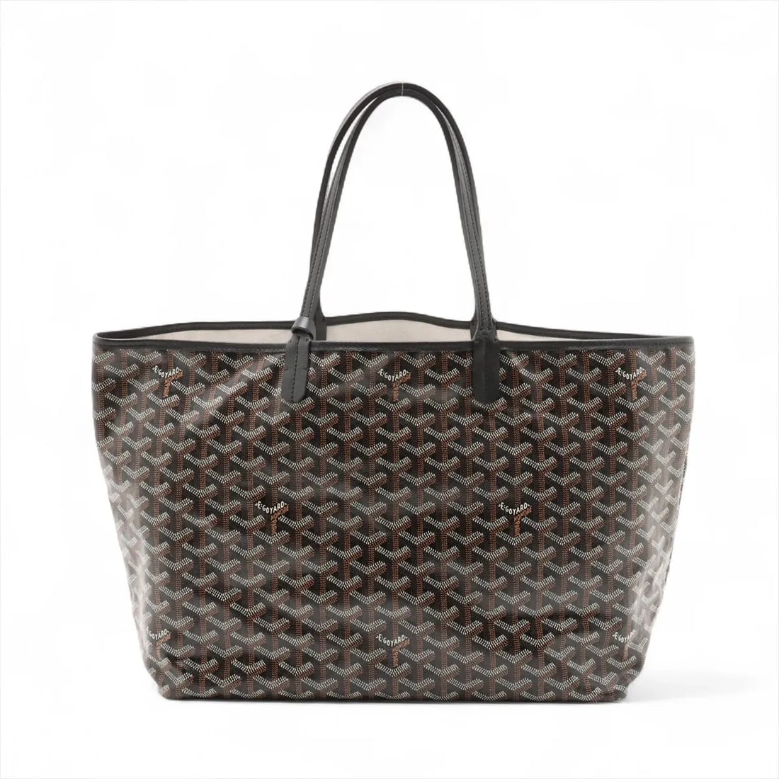 GOYARD SAINT LOUIS PM PVCX LEATHER TOTE BAG TOTE BAG: Goyard Saint Louis PM PVCx leather Tote bag Tote bag Brand: Goyard Type/Style: Tote bag Material: PVC & leather Color: Black Size: Height:10.2inch Length:13.0inch Depth:5.5inch Handle height:6.9inch