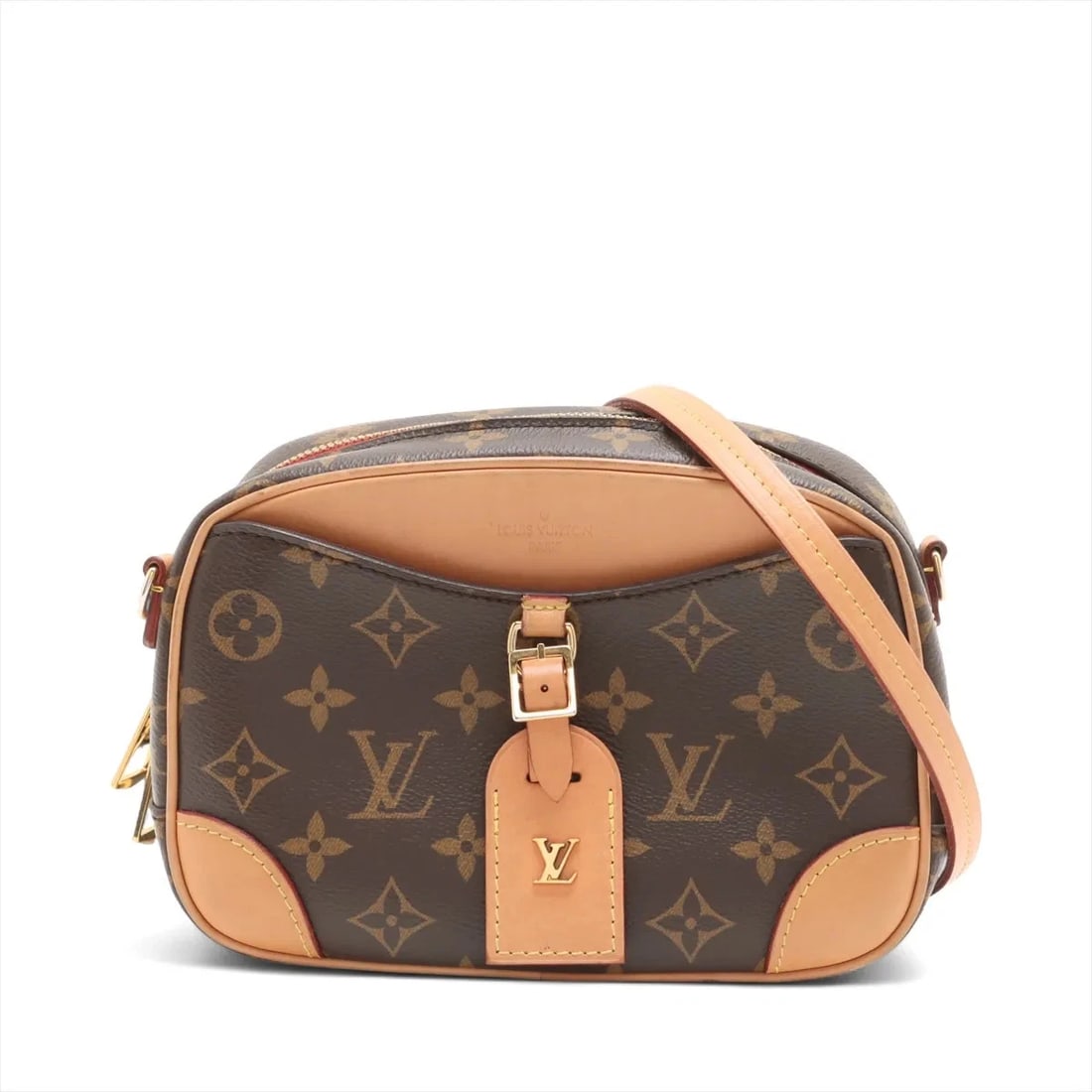 LOUIS VUITTON MONOGRAM DEAUVILLE MINI BROWN SHOULDER BAG: Louis Vuitton Monogram Deauville mini Brown Shoulder bag Brand: Louis Vuitton Type/Style: Shoulder bag Material: NONE Color: Brown Size: Height:5.9inchLength:8.1inchDepth:3.3inch Accessories: None