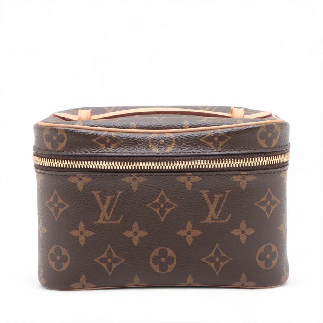 LOUIS VUITTON MONOGRAM NICE MINI BROWN, VANITY BAG: Louis Vuitton Monogram Nice mini brown, Vanity bag Brand: Louis Vuitton Type/Style: Vanity bag Material: NONE Color: Brown Size: Height:4.9inch Length:8.1inch Depth:5.1inch Handle height:1.6inch A