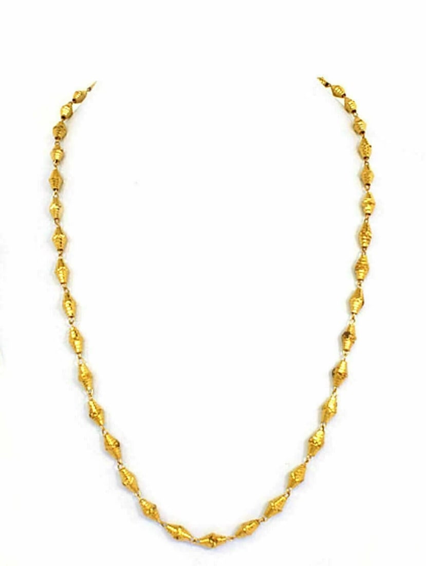 TUBE LINK 22K YELLOW GOLD CHAIN NECKLACE (1 of 2)